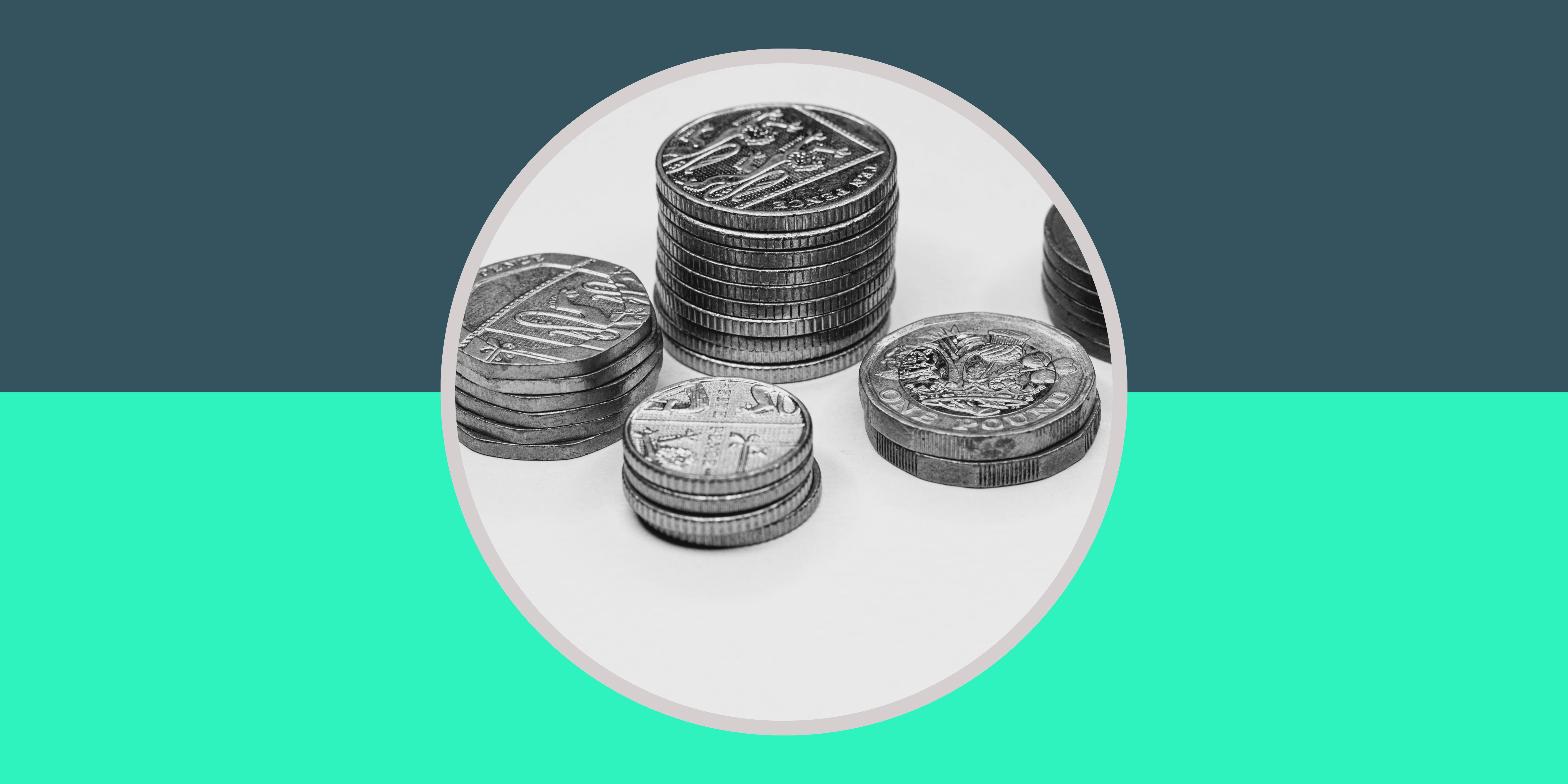 A small pile of change to start a side hustle with